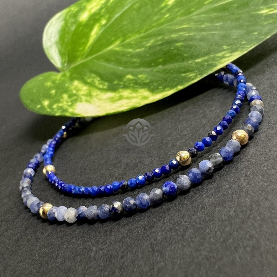 Bratari Sodalit, Lapis Lazuli si Aur Filat 14K