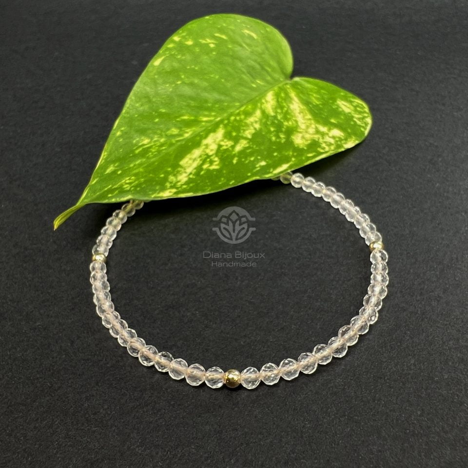 Brățară Cristal de stanca si Aur Filat 14K