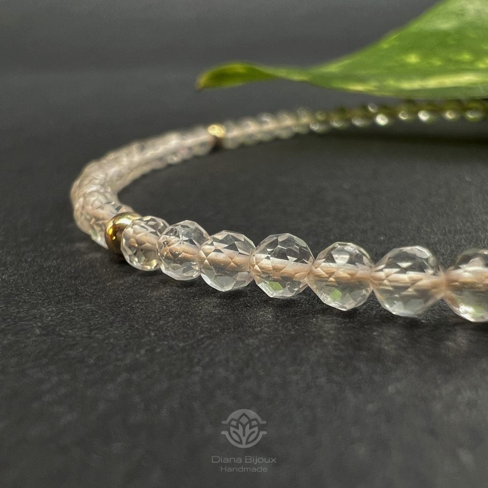 Brățară Cristal de stanca si Aur Filat 14K