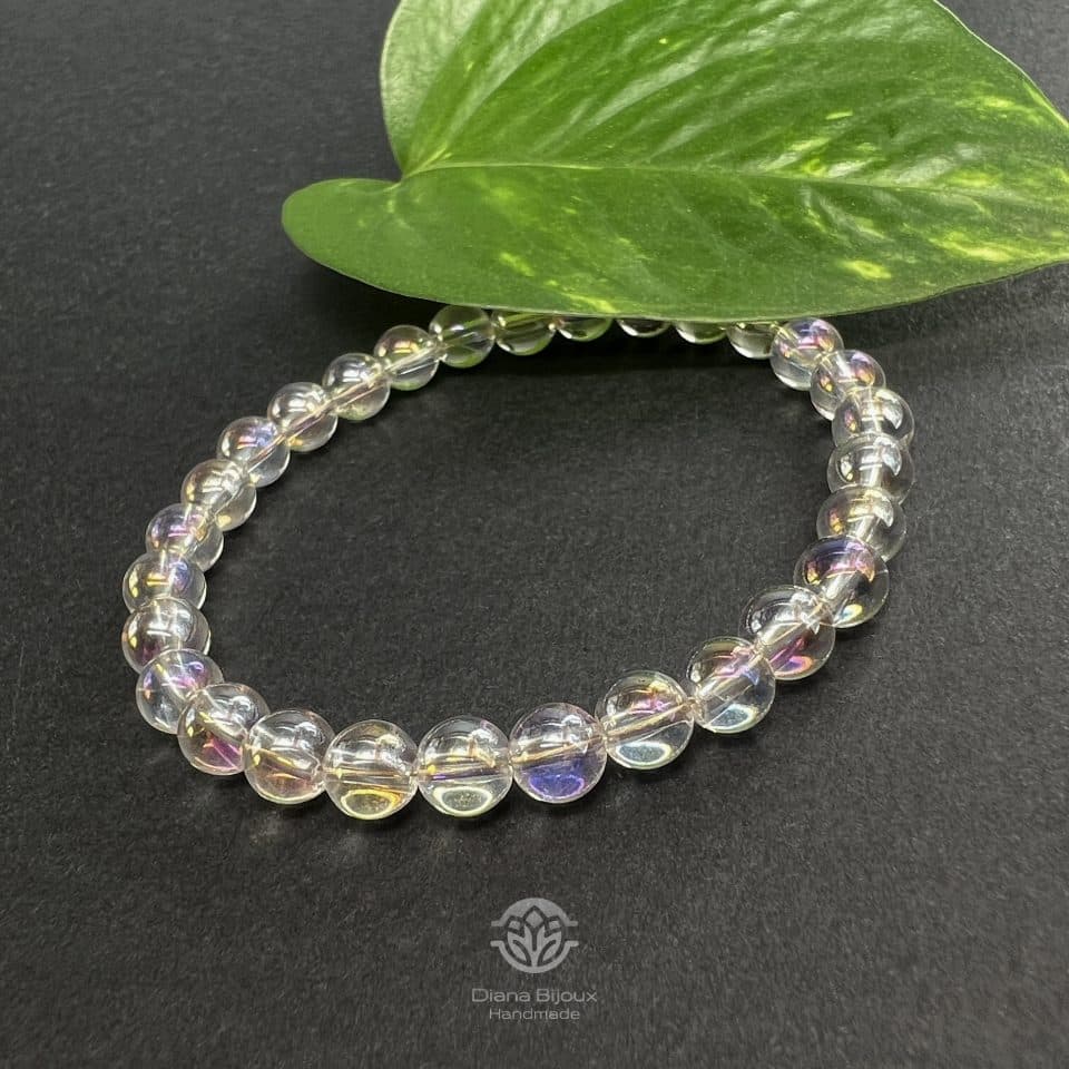 Brățară Cuart Angel Aura si Aur filat 14k