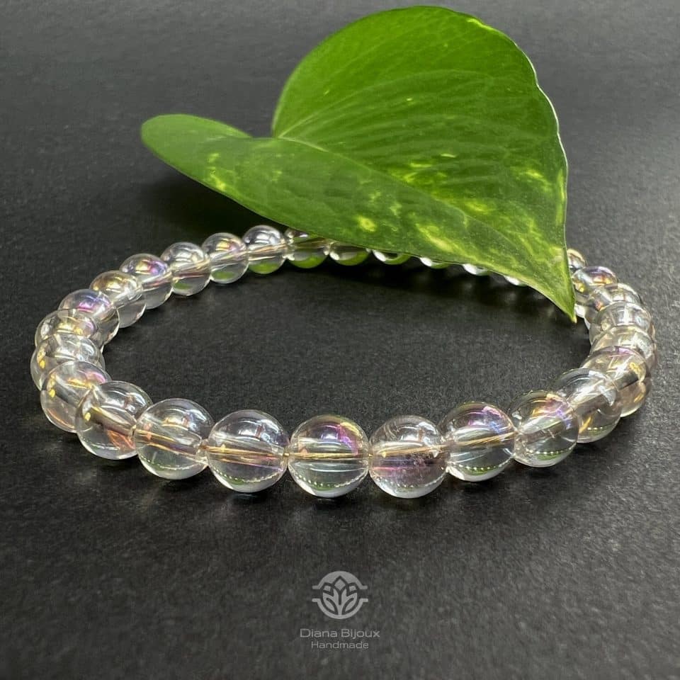 Brățară Cuart Angel Aura si Aur filat 14k